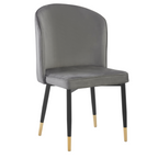 Scaun de sufragerie UDAJA, tesatura Velvet gri/negru