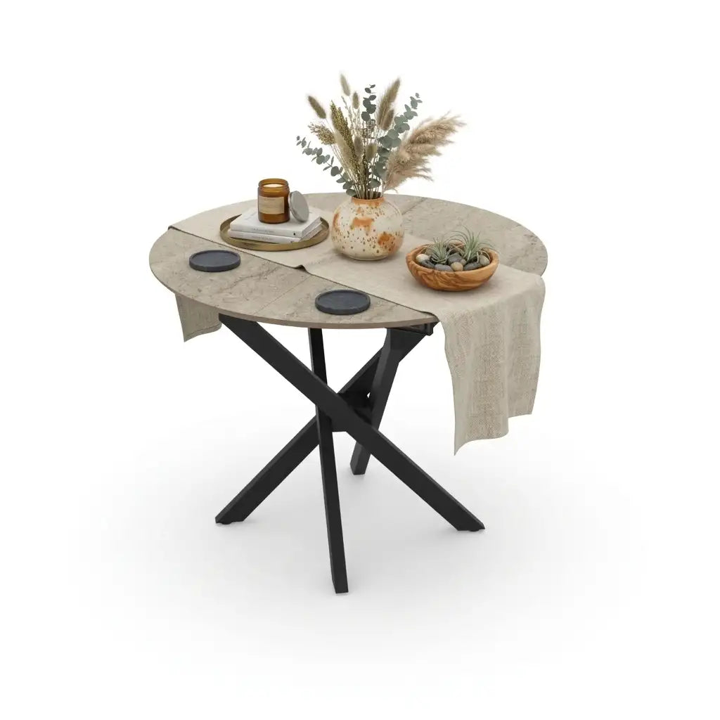Masa, extensibila bucatarie/living rotunda 95 *95 cm, Ultra – Maxinova (imaginea 23)