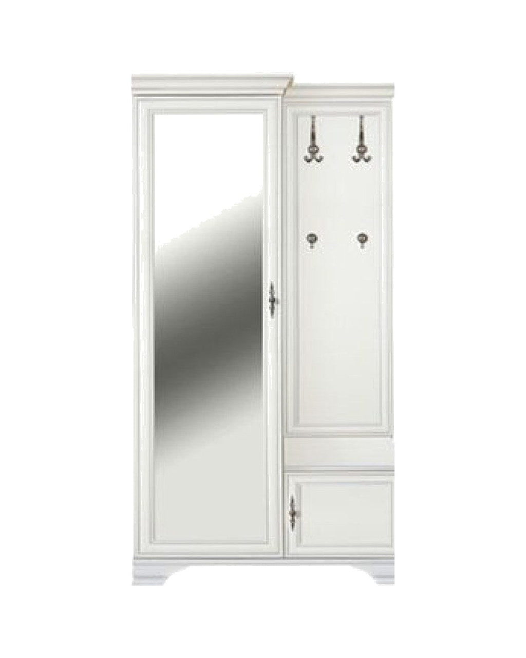 Mobilier hol Kentak, alb, vedere din față