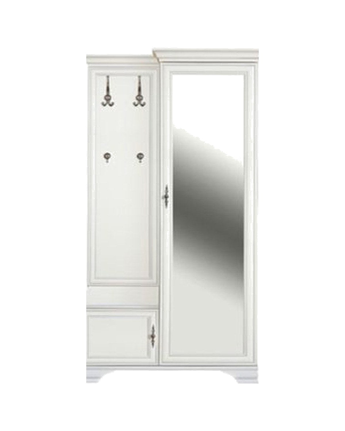 Mobilier hol Kentak, alb, vedere din față