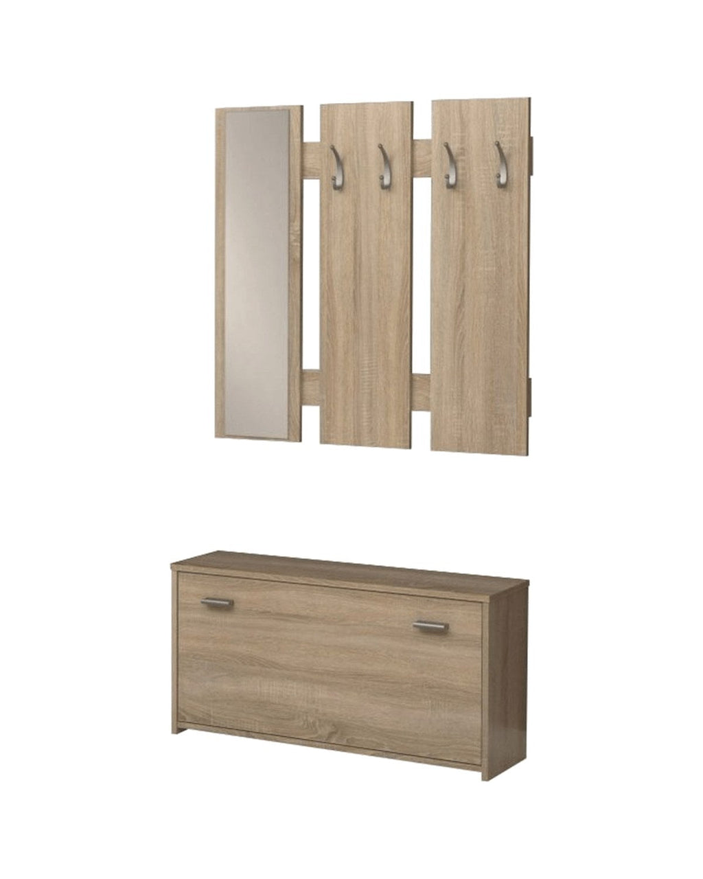 Mobilier hol Lada, maro, vedere din față
