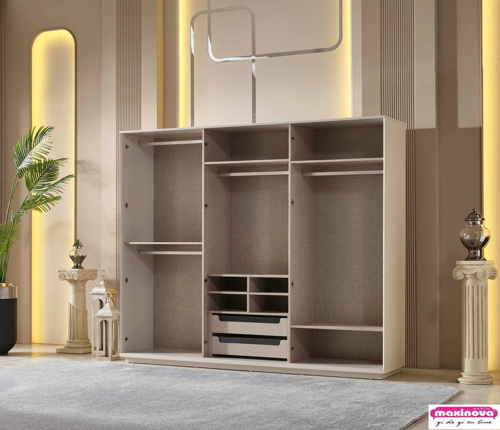 Set dormitor tapitat Mobilier 6 usi, vedere 6