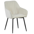 Fotoliu de design VAJRO, crem/negru