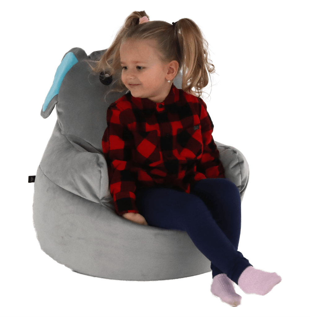 Fotoliu tip sac BABY TIPUL 2, material textil gri