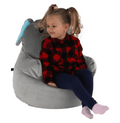 Fotoliu tip sac BABY TIPUL 2, material textil gri