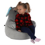 Fotoliu tip sac BABY TIPUL 2, material textil gri