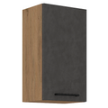 Dulap superior VEGA 40 G-72 1F, stejar lancelot/gri mat
