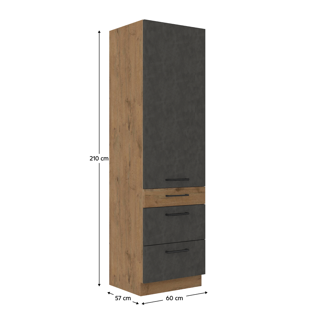 Dulap bucatarie modular VEGA 60 DKS-210 3S 1F, vedere 3