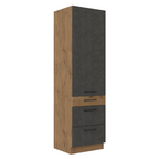 Dulap inalt VEGA 60 DKS-210 3S 1F, stejar lancelot/gri mat