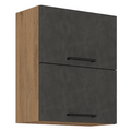 Dulap superior VEGA 60 GU-72 2F, stejar lancelot/gri mat