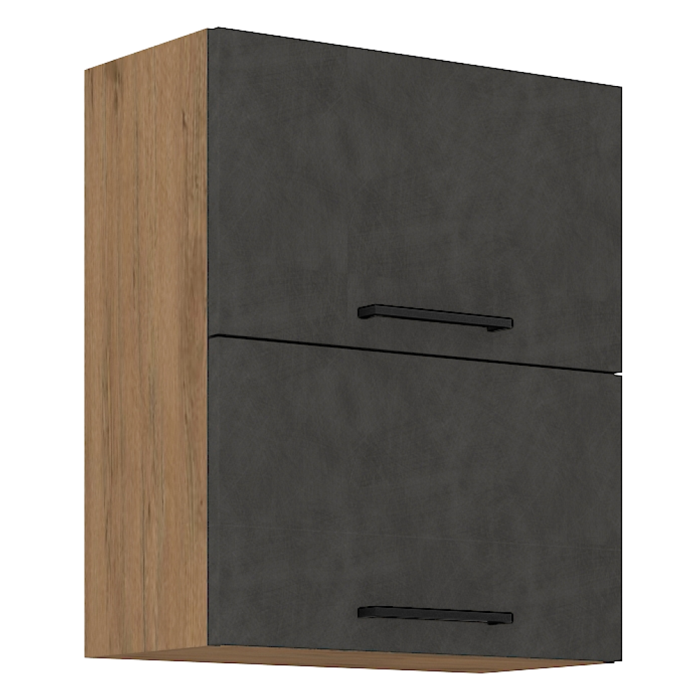 Dulap superior VEGA 60 GU-72 2F, stejar lancelot/gri mat