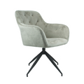 Scaun pivotant VELEZA NEW, tesatura de catifea maro-gri/negru