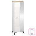 Dulap cu oglinda VELIS 1D/40, alb/stejar evoke