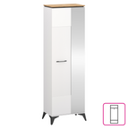 Dulap cu oglinda VELIS 1D/40, alb/stejar evoke