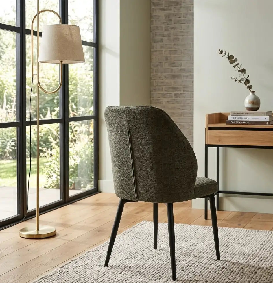 Scaun tapitat living din impermeabila si picioare metalice Velo, vedere 3