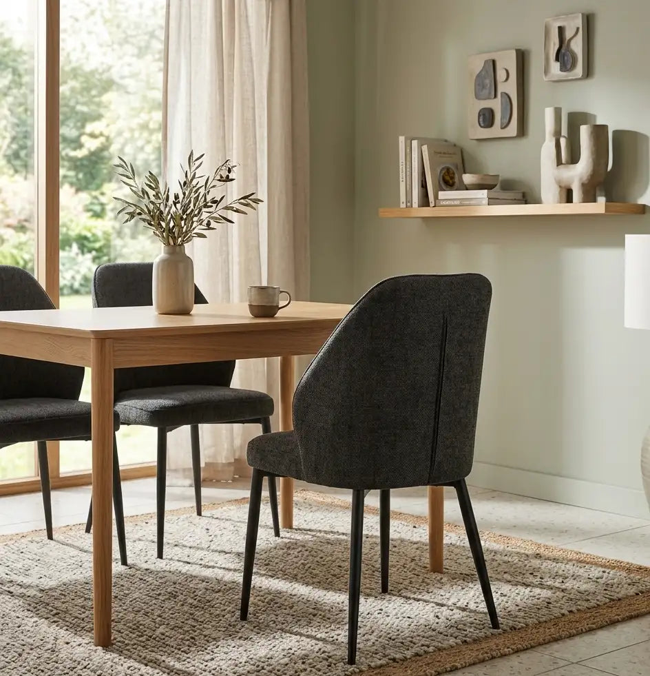 Scaun tapitat living din impermeabila si picioare metalice Velo, vedere 7
