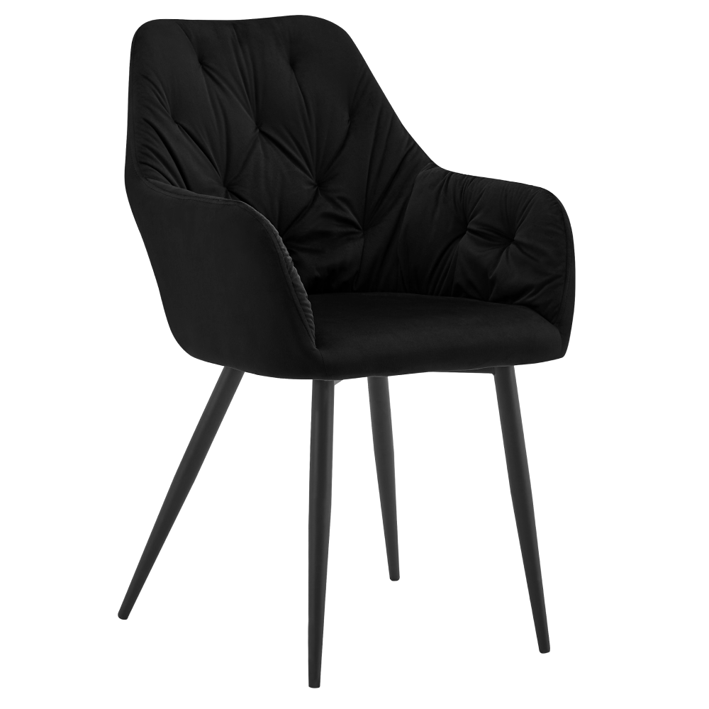 Fotoliu de design VERIO NEW, material Velvet negru