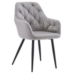 Fotoliu de design VERIO NEW, material Velvet gri