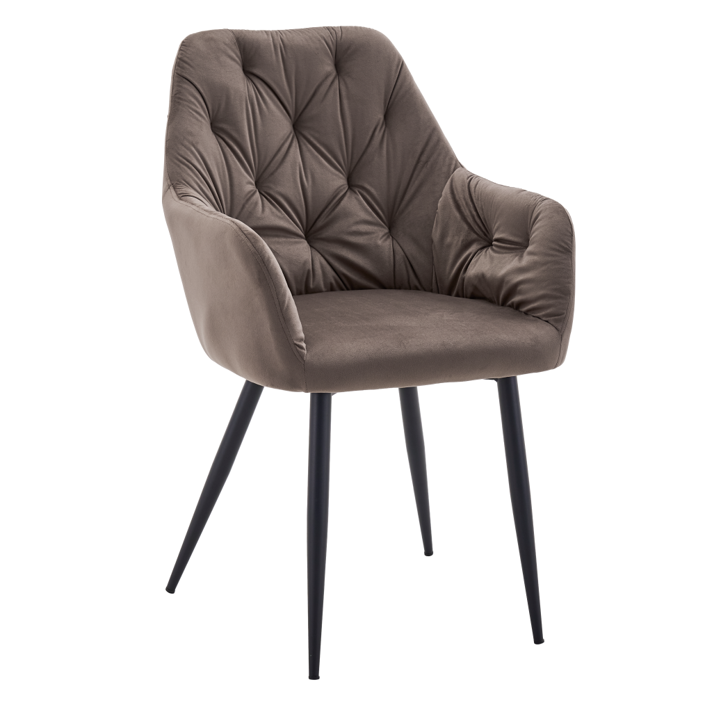 Fotoliu de design VERIO NEW, material Velvet maro