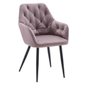 Fotoliu de design VERIO NEW, material Velvet roz