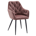 Fotoliu de design VERIO NEW, material Velvet roz inchis