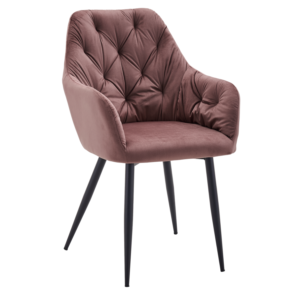 Fotoliu de design VERIO NEW, material Velvet roz inchis