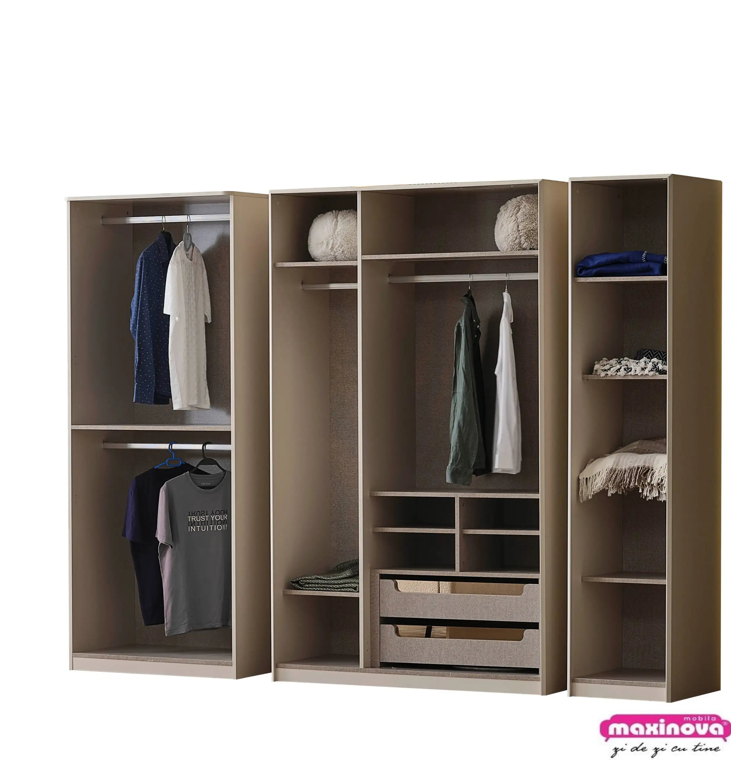 Mobilier dormitor dulap modular 6 usi, Verona