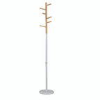 Cuier HORST, lemn natural/metal alb