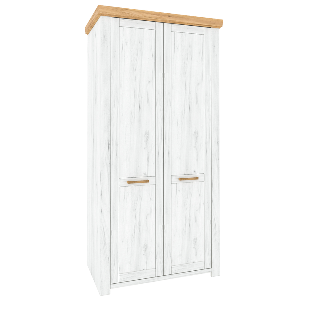Dulap cu spatiu pt. umerase F SUDBURY, stejar craft auriu/stejar craft alb
