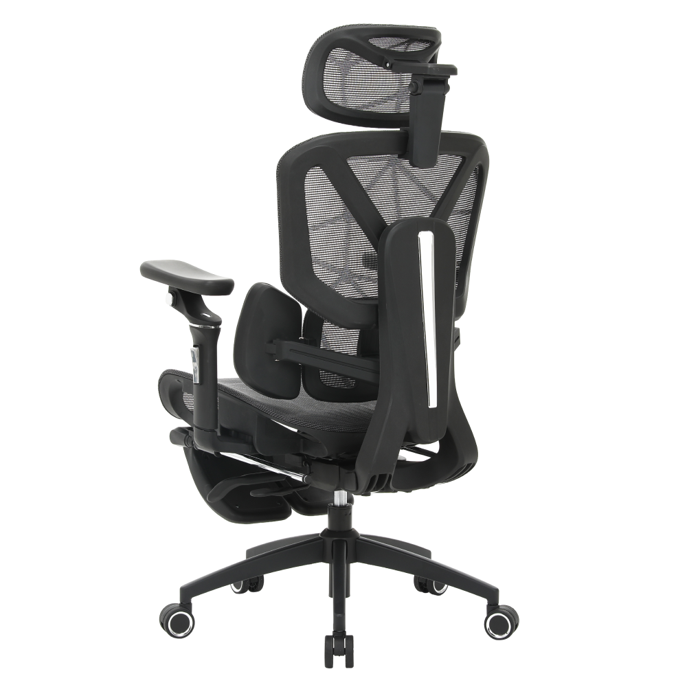 Fotoliu de birou VILMER, gri inchis / negru