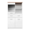 Vitrina 2D1W1S/80 TOPTY TYP 02, alb/stejar sonoma