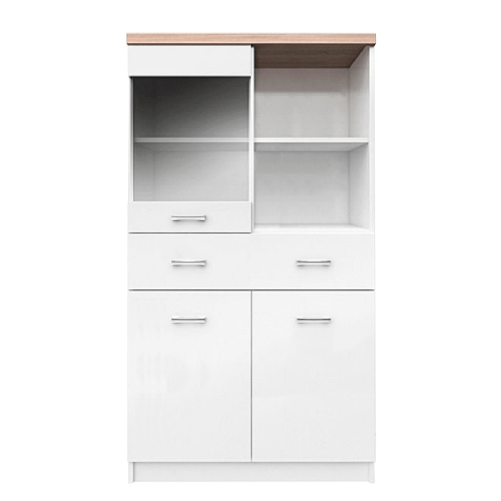 Vitrina TOPTY, alb / stejar sonoma