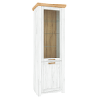 Vitrina A SUDBURY, stejar craft auriu/stejar craft alb
