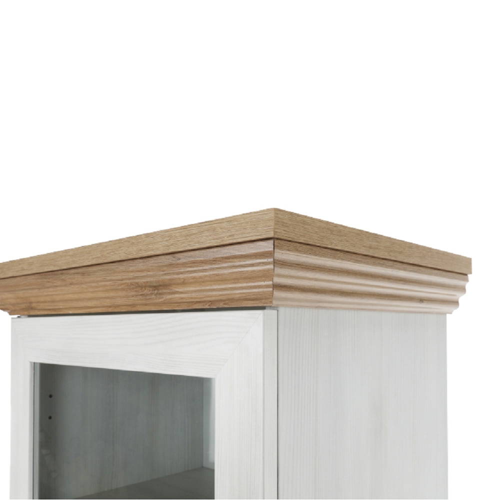 Vitrina ROYAL, pin / stejar