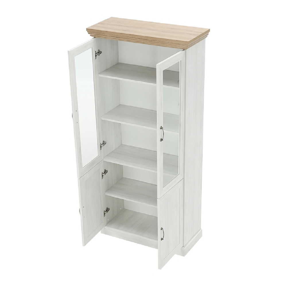 Vitrina ROYAL, pin / stejar