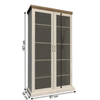 Vitrina ROYAL, pin / stejar