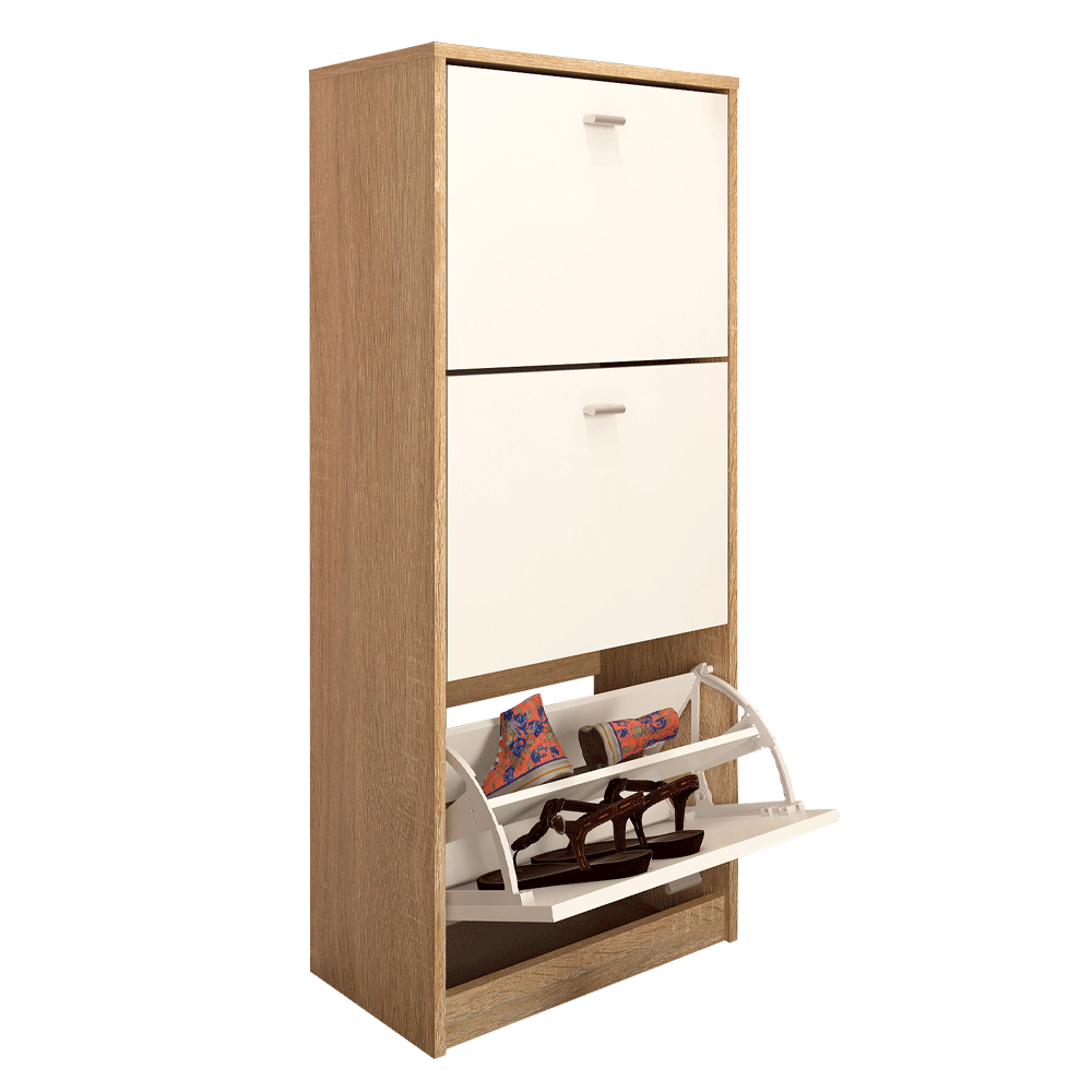 Pantofar 3 compartimente VIVAT NEW TYP 2, stejar sonoma/alb