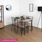 Set dining MAKO, stejar sonoma / negru