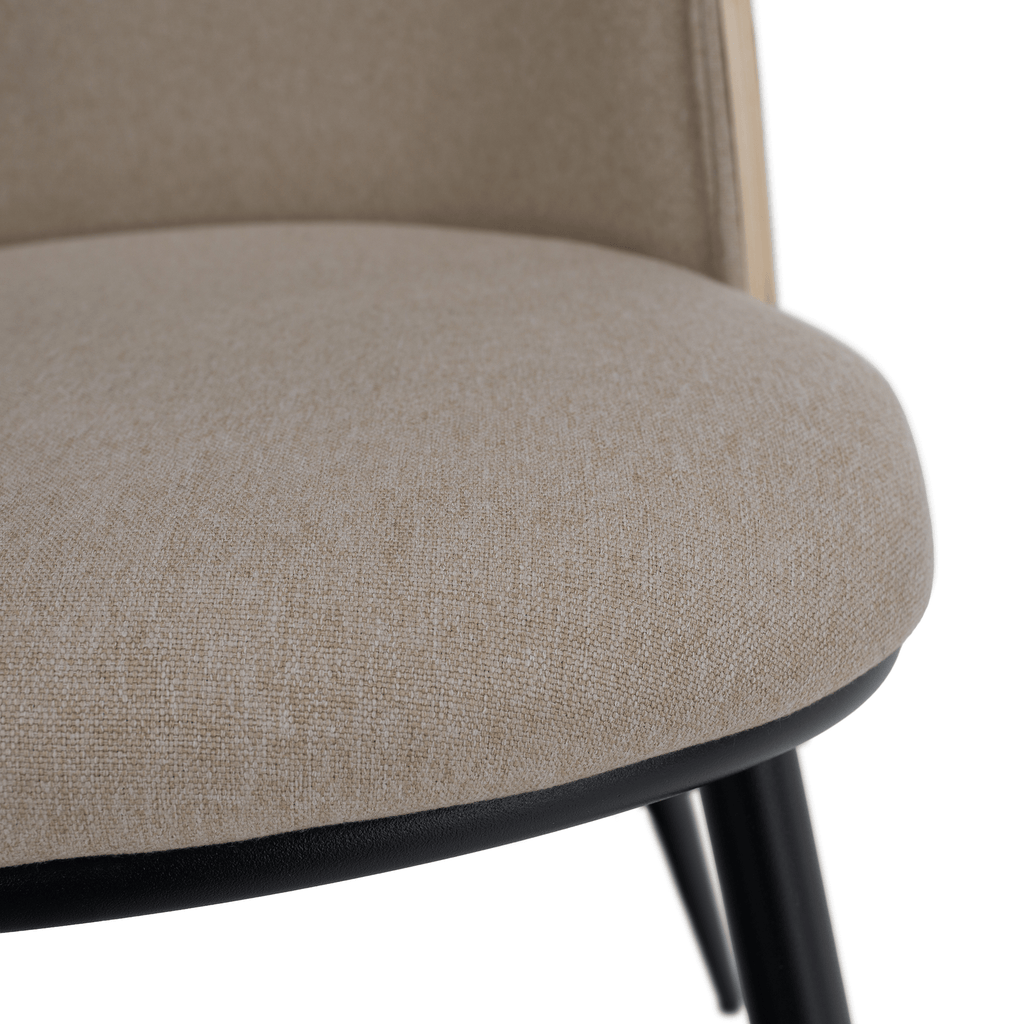 Scaun VUDIA, bej / natural / negru