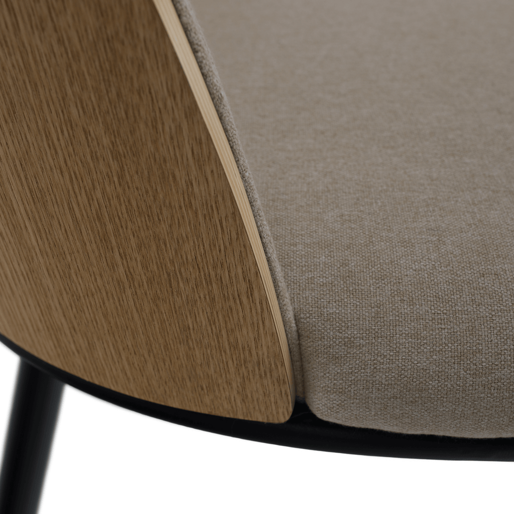Scaun VUDIA, bej / natural / negru