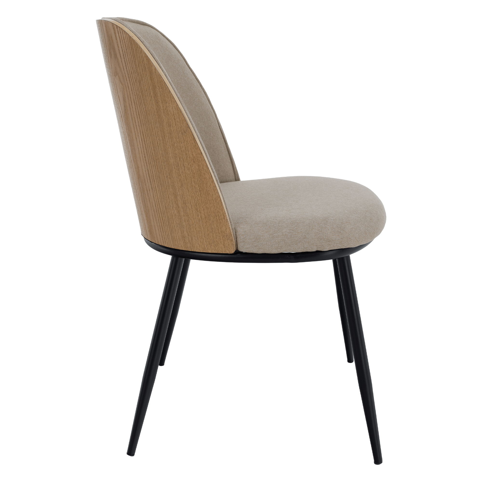 Scaun VUDIA, bej / natural / negru