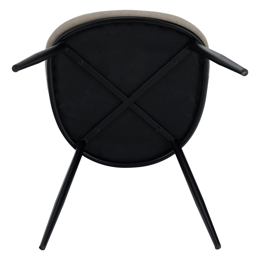 Scaun VUDIA, bej / natural / negru