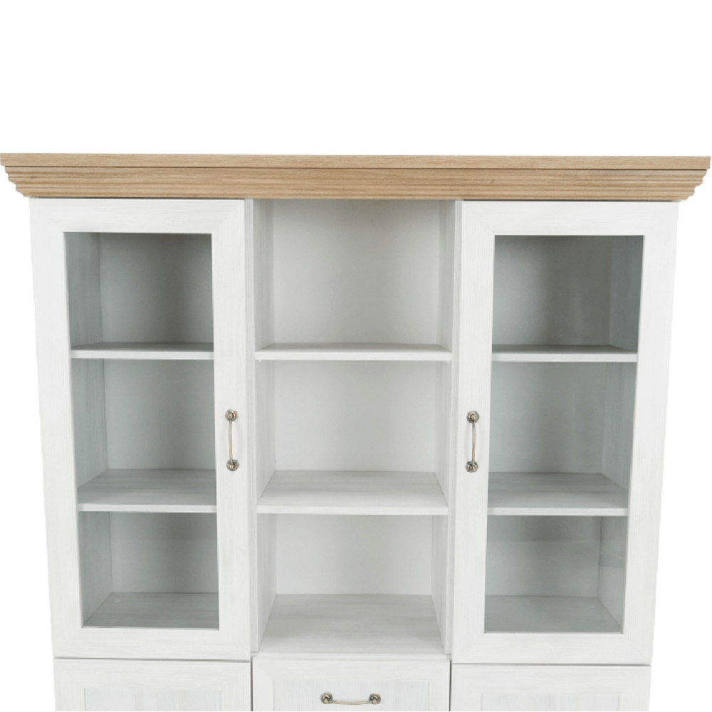 Vitrina ROYAL, pin / stejar