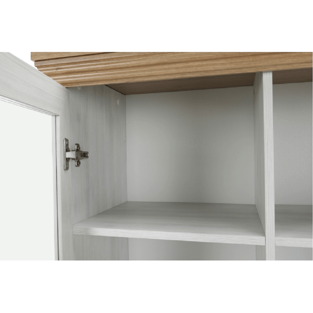 Vitrina ROYAL, pin / stejar