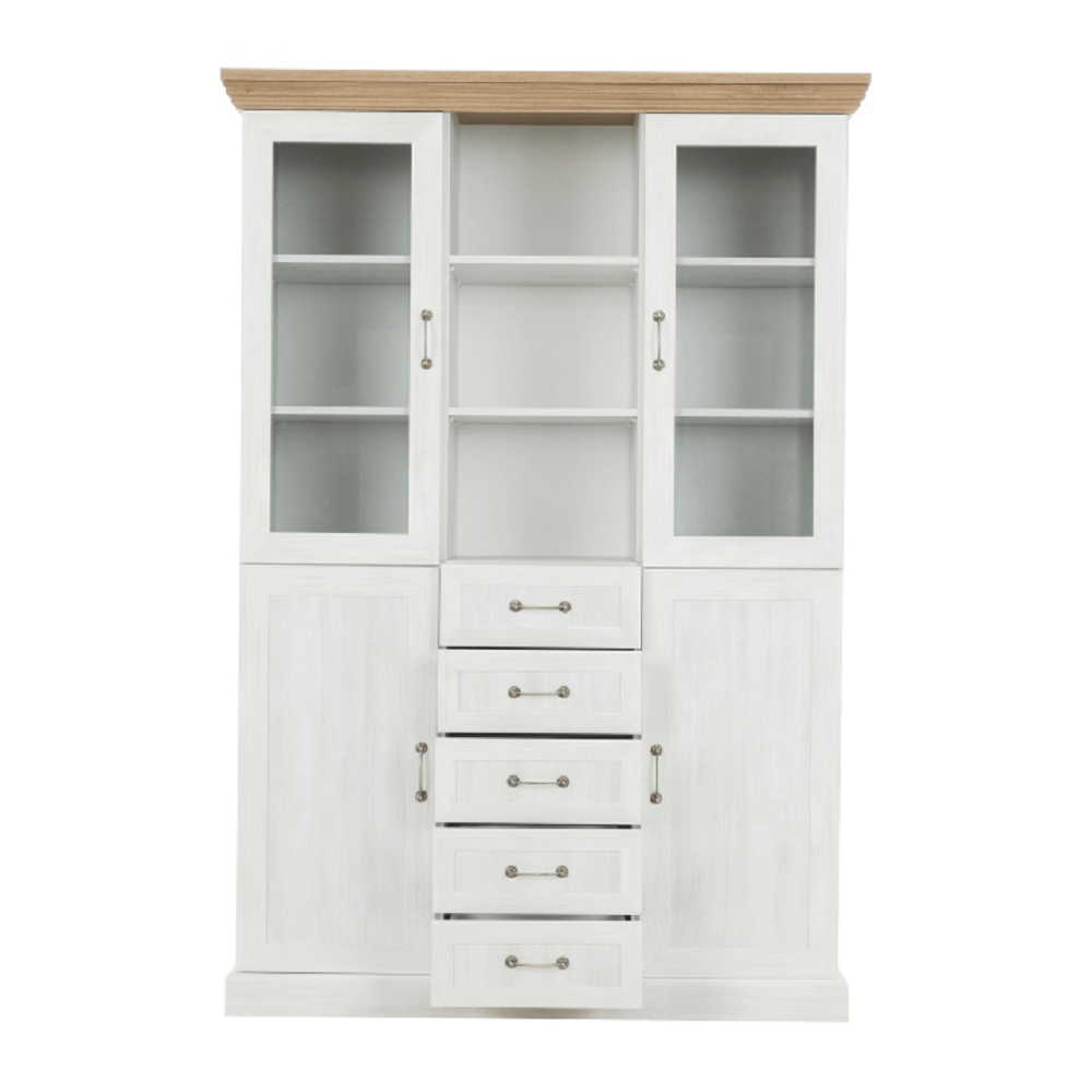 Vitrina ROYAL, pin / stejar
