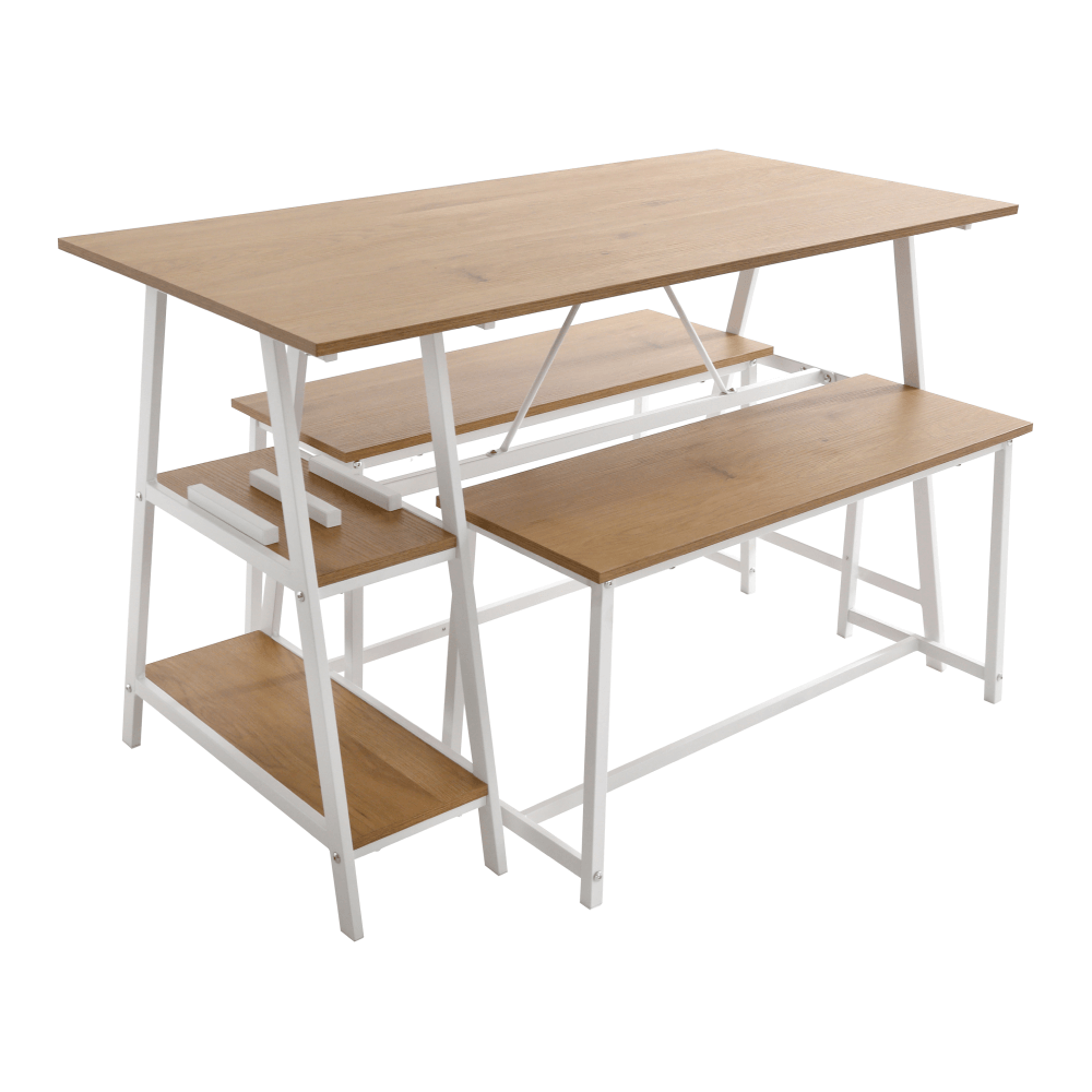Set dining 1+2 ZAFAR, stejar/alb