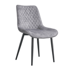 Scaun de dining ZAINA TIP 1, gri deschis/negru