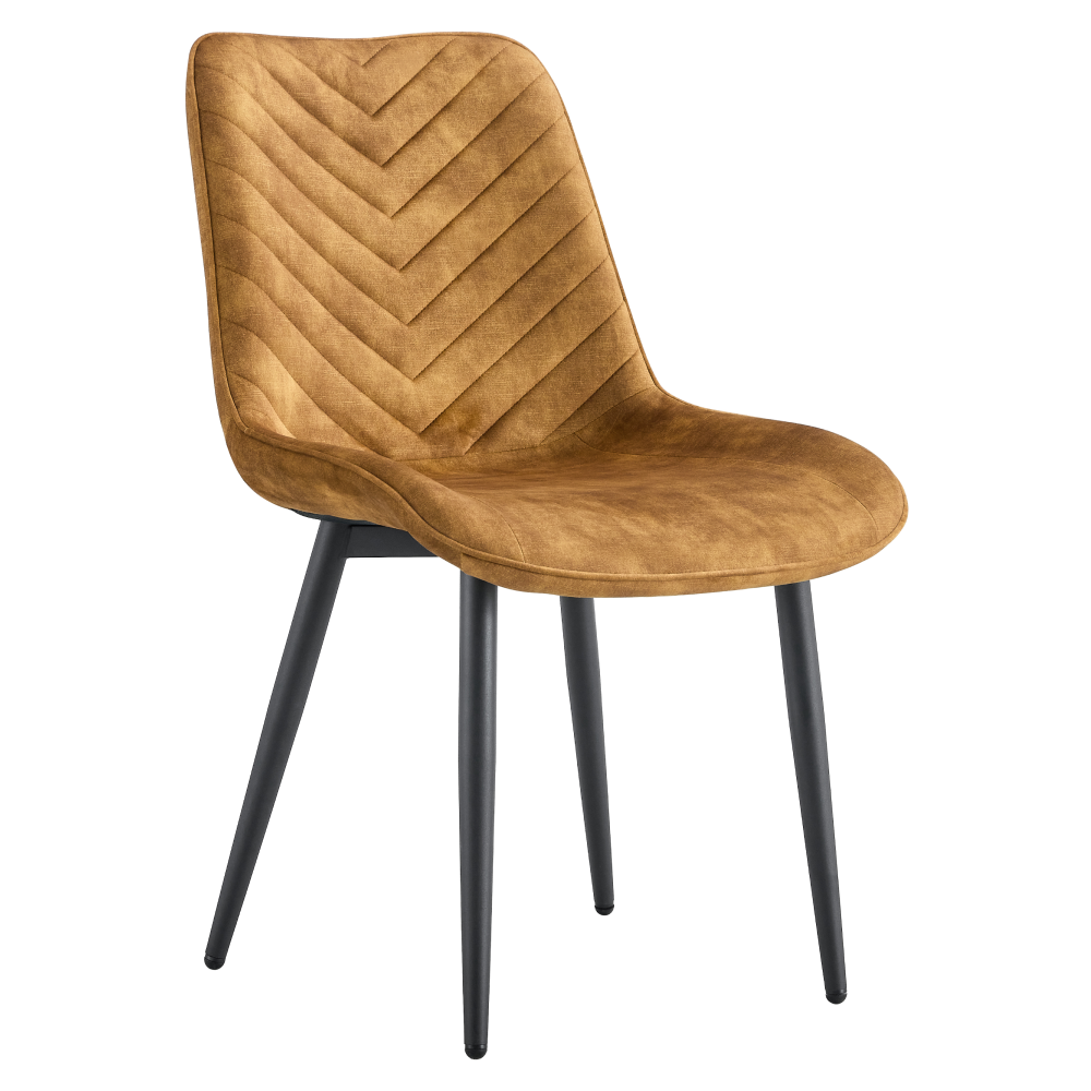 Scaun dining ZAINA TIP 2, maro-aurie/negru