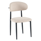 Scaun de sufragerie ZAJDA TYP 1, tesatura bej/negru