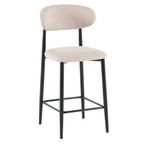 Scaun de bar ZAJDA TYP 2, tesatura bej/negru